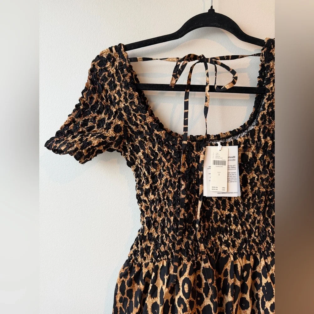 Damson Madder Malinda Smocked Short-Sleeve Midi Dress, NWT - Picture 7 of 8